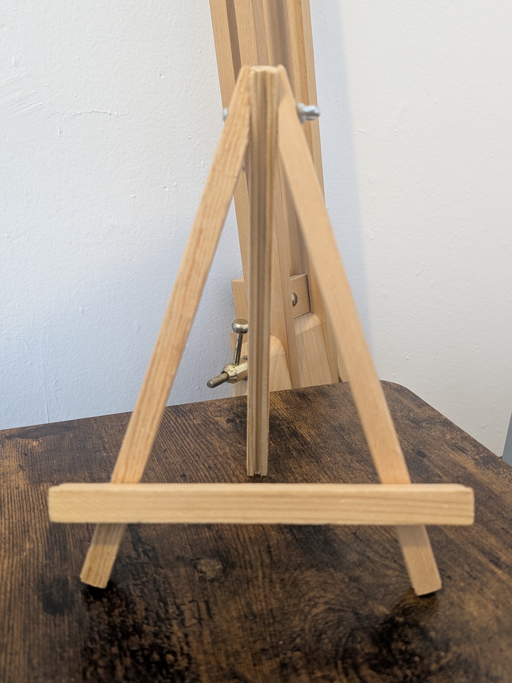 Natural Wood Mini Easel Stand - Home Art Display